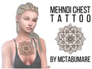 Sims 4 — Mehndi chest tattoo by MCtabuMARE — For male and female (teen-elder). Game version: 1.31.37.1020