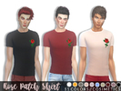 Sims 4 — Males Rose Patch Shirt  by cosimetics — 11 colors. Male adult only.