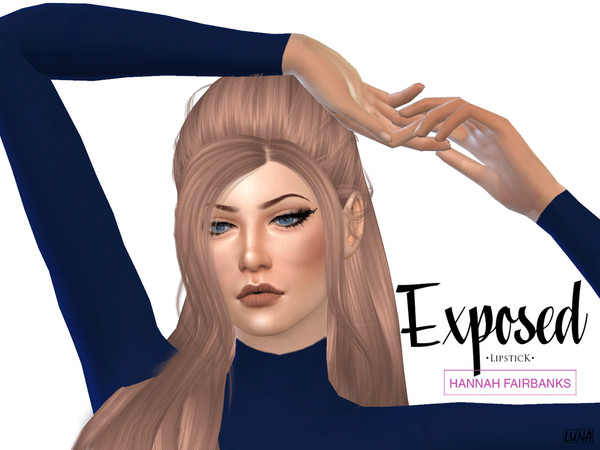 Sims 4 — Hannah Fairbanks' Exposed Lipstick by lunatriix — From Hannah Fairbanks: "Pucker up! Going for a ladies