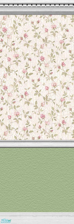 Sims 2 — Distressed Roses Wallpaper with green by froilan — Seamless pattern. Beautiful small rose pattern wallpaper with