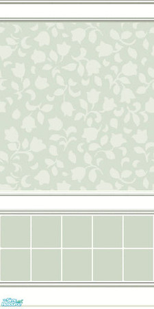 Sims 2 — Tulip Sage Bath Wall by Henwen — 