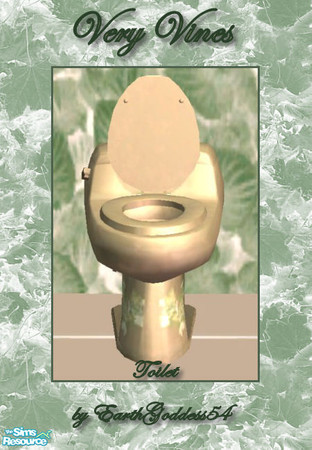 Sims 2 — Very Vines - Toilet by EarthGoddess54 — Part of the Very Viny bathroom set. Enjoy!