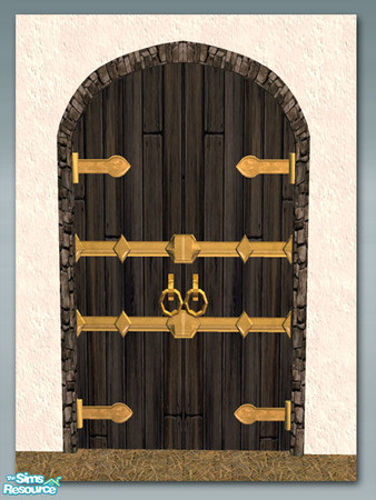 Sims 2 — Castle Door Recolour 8 by Shakeshaft — Part of a recolour set of my Castle Door and Portcullis, with more stone