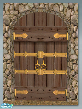 Sims 2 — Castle Door Recolour 7 by Shakeshaft — Part of a recolour set of my Castle Door and Portcullis, with more stone
