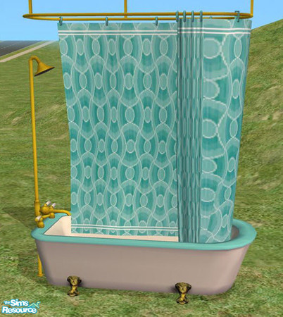 Sims 2 — Casual Bathroom Blue - showertub by tamaki — 
