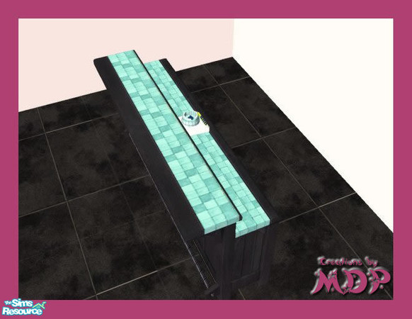 Sims 2 — MDP Pastel Teal Mission Bar by MelandStv — There are 6 colourful shades in this set. Part of my Pastel Pack.