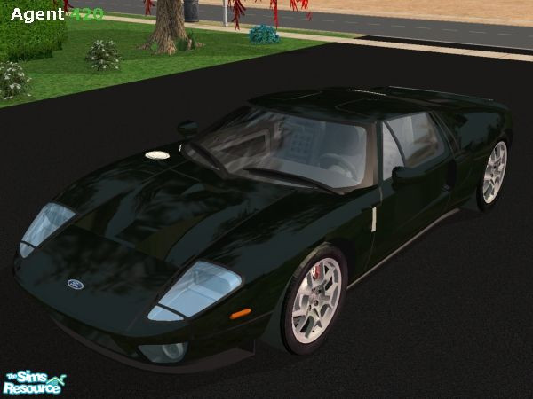 Sims 2 — Black Solid Colored Ford GT 40 by Agent420 — A Solid Black Colored Ford GT 40. Mesh by Wonkey. (Note: Must GET
