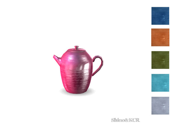 Sims 4 — Decor PB - Coffee Pot by ShinoKCR — Tabletop Things inspired by Potterybarn Swirl Melamine and galvaniced Office