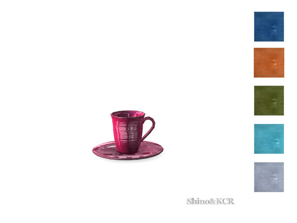 Sims 4 — Decor PB - Cup by ShinoKCR — Tabletop Things inspired by Potterybarn Swirl Melamine and galvaniced Office Stuff