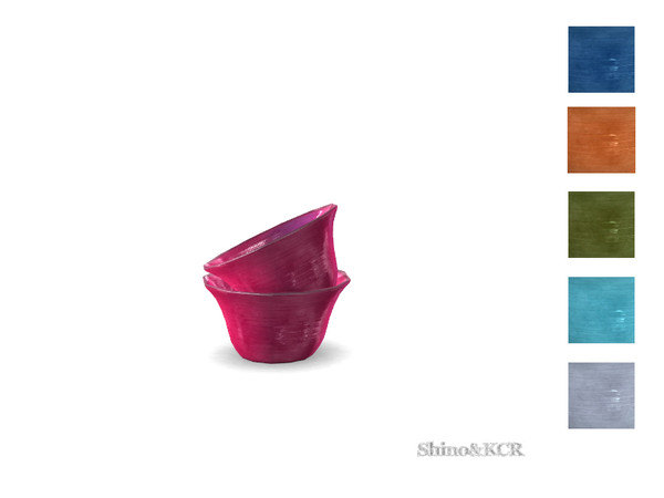 Sims 4 — Decor PB - Stack of Bowls by ShinoKCR — Tabletop Things inspired by Potterybarn Swirl Melamine and galvaniced