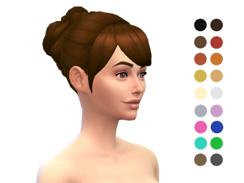 Ladyfancyfeast S Bangs And Bun Hair Style