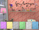 Sims 4 — Fancy Flamingos Wallpaper by TheOnlyMissMel — A fun and cute flamingo themed wallpaper with 7 colours! Enjoy!