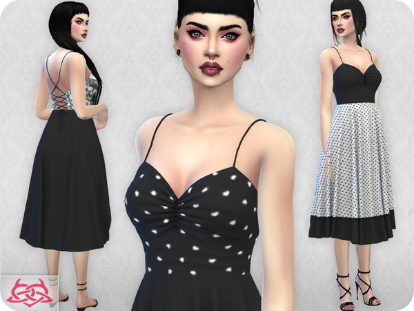 Sims 4 — Claudia dress RECOLOR 12 (Needs mesh) by Colores_Urbanos — 10 options - inspired by my real designs Need mesh,