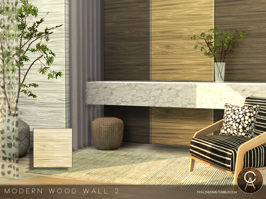 The Sims Resource Modern Wood Wall 2