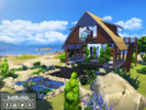 Sims 4 — Paradise Hut by kaly_t072 — Enjoy a tropical getaway with a small waterfall and flowing river, a beach, the sea