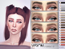 Sims 4 — Vision Eyebrows V07 by Torque3 — Detailed, fuller, natural eyebrows with a slight arch, they are available in 18