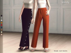 Sims 4 — Pearl Slit Pants by serenity-cc — - 12 swatches - custom thumbnail