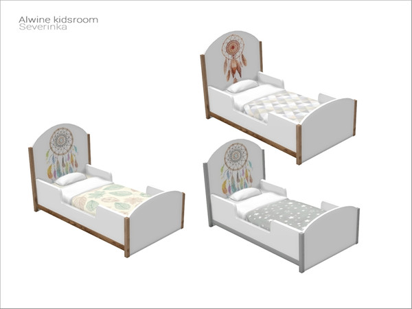 Sims 4 — [Alwine kidsroom] toddler bed by Severinka_ — Bed for toddlers From the set 'Alwine kidsroom' Build / Buy