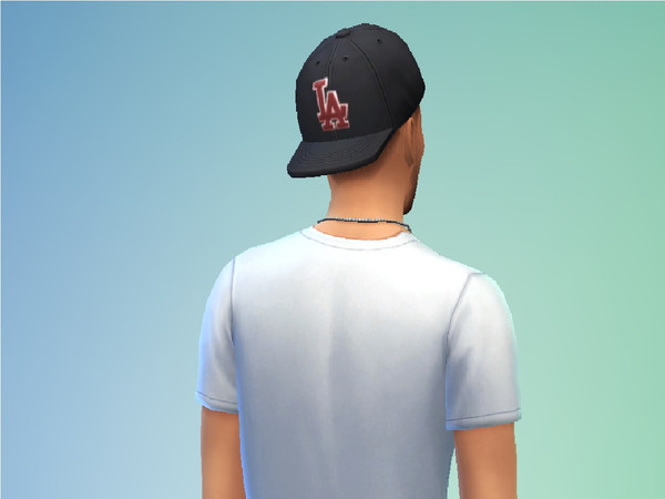 Sims 4 — Black/White LA Cap by xEstherr — Black or White LA cap