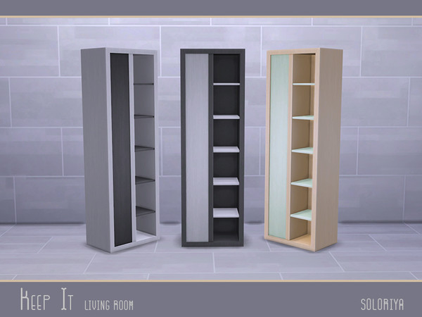 Sims 4 — Keep It Living Room Storage by soloriya — Storage with some slots for small decorative items. Part of Keep It
