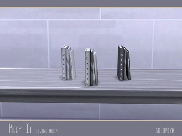 Sims 4 — Keep It Living Room Three Books by soloriya — Three books in one mesh. Part of Keep It Living room set. 3 color