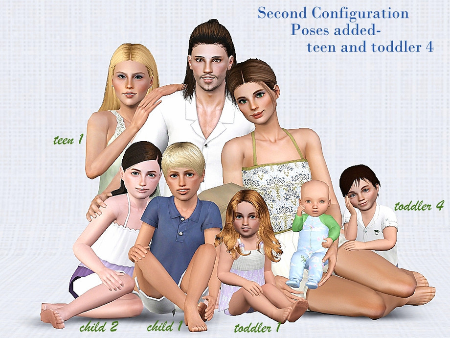 Big Family - Pose Pack by simslifesims
