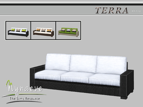 Sims 4 — Terra Sofa by NynaeveDesign — Terra Patio - Sofa Located in: Comfort - Outdoor Furniture Price: 382 Tiles: 3x1