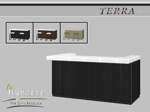 Sims 4 — Terra Bar by NynaeveDesign — Terra Patio - Bar Located in: Activities and Skills - Creative Price: 282 Tiles: