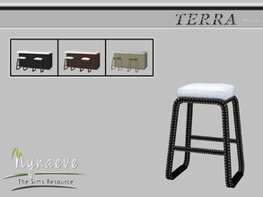 Sims 4 — Terra Barstool by NynaeveDesign — Terra Patio - Barstool Located in: Comfort - Miscellaneous Price: 182 Tiles: