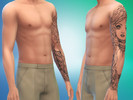 Sims 4 — Art Nouveau Tattoo Sleeve by Sneilert2 — A Japanese tattoo with the image of Art Nouveau. Comes with just Left