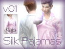 Sims 4 — Silk Pajamas  by kajo-things — A set with silk pajamas including both pants and shirt. -6 Swatches -Custom