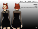 Sims 4 — ● Polka Gem Dress ● by UltravioletGoyangi — CREATED FOR: The Sims 4
