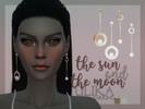 Sims 4 — The sun and the moon earrings by UliKa — Earrings for women. Presented in 2 colors.