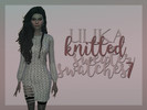 Sims 4 — Knitted sweater by UliKa — Knitted sweater 7 color colors. The upper part of the garment.
