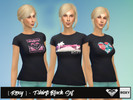 Sims 4 — [ Roxy ] - T-shirts Black Set by mezquito2 — [ Roxy ] - T-shirts Black Set 3 black colored t-shirts with