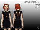 Sims 4 — ● Lace Dress V.1 ● by UltravioletGoyangi — CREATED FOR: The Sims 4