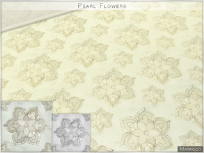 Sims 4 — Pearl Flowers by Marinoco — Pearl Flowers contains 2 color variations. Clear marble base inlaid with pearl