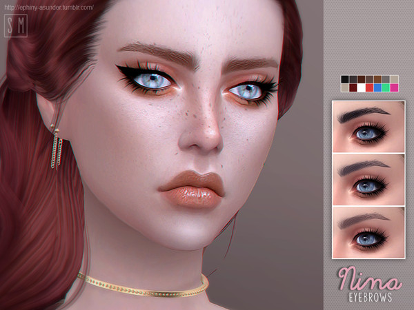 Sims 4 — [ Nina ] - Eyebrows by Screaming_Mustard — New eyebrows for Sims. For females , toddler +. With custom thumb
