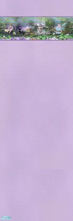 Sims 2 — Children's Wallpapers - Purpleangels by gummypeaches — This is a purple wallpaper with an angels border. It is