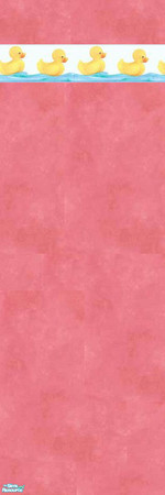 Sims 2 — Children's Wallpapers - Red and Duckies by gummypeaches — A cute red wallpaper for a child's bedroom.