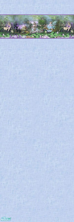 Sims 2 — Children's Wallpapers - BlueAngels by gummypeaches — A light blue wallpaper with a purple border with angels.