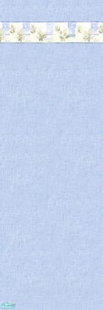 Sims 2 — Children's Wallpapers - BlueandFlowers by gummypeaches — A Pretty light blue wallpaper for your sim's bedroom.