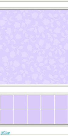 Sims 2 — Tulip Amethyst Bath Wall by Henwen — 