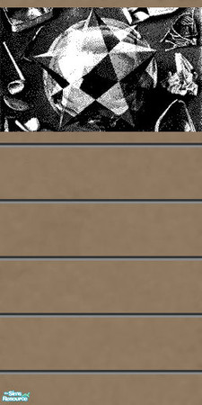 Sims 2 — DiY_Escher_taupe/beige by Dialectically_yours — Dialectically_Yours brings MC Escher and etched stucco together