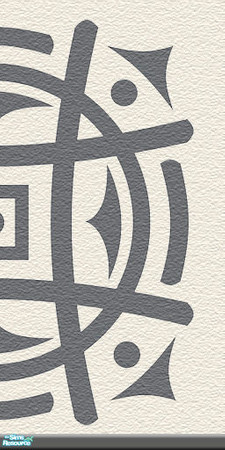 Sims 2 — Modern Oriental 03 by perelinka — Modern Oriental painted wall 4/6.