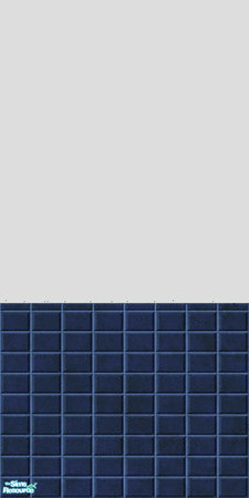 Sims 2 — White Wall with Blue Tiles by RhondaBlonda — 