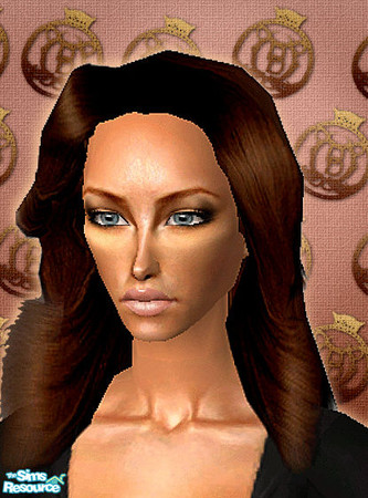 Sims 2 — up town girl  - darkbrown by ayabaka123 — this is a cute very styled hair style hope you like.