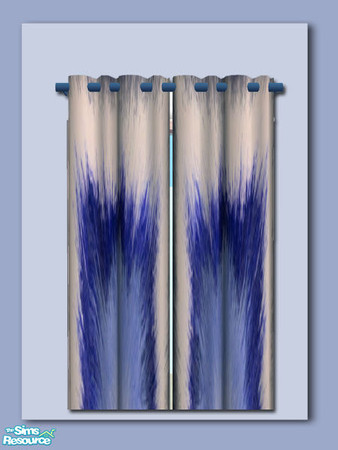 Sims 2 — Flare:Ice Blue - Curtain Pole by Shakeshaft — Part of a recolour of my Flare room set in Ice Blue with a