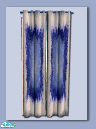 Sims 2 — Flare:Ice Blue - Curtain by Shakeshaft — Part of a recolour of my Flare room set in Ice Blue with a striking