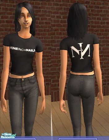 Sims 2 — By Request 24......NIN - Shirt 1 by Dr. Macabre — Just a simple front design, with a cool logo on the back.